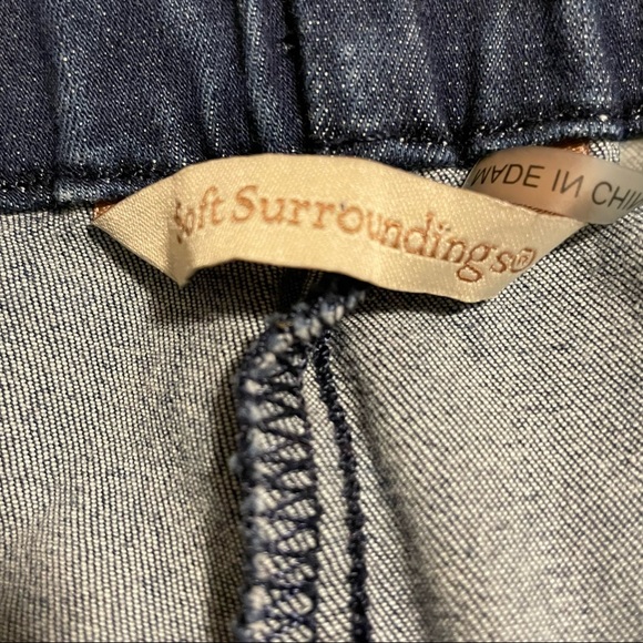 Soft Surroundings Dazzle Crop Jeans 1X Pull On Rhinestone Embellished - Picture 12 of 13